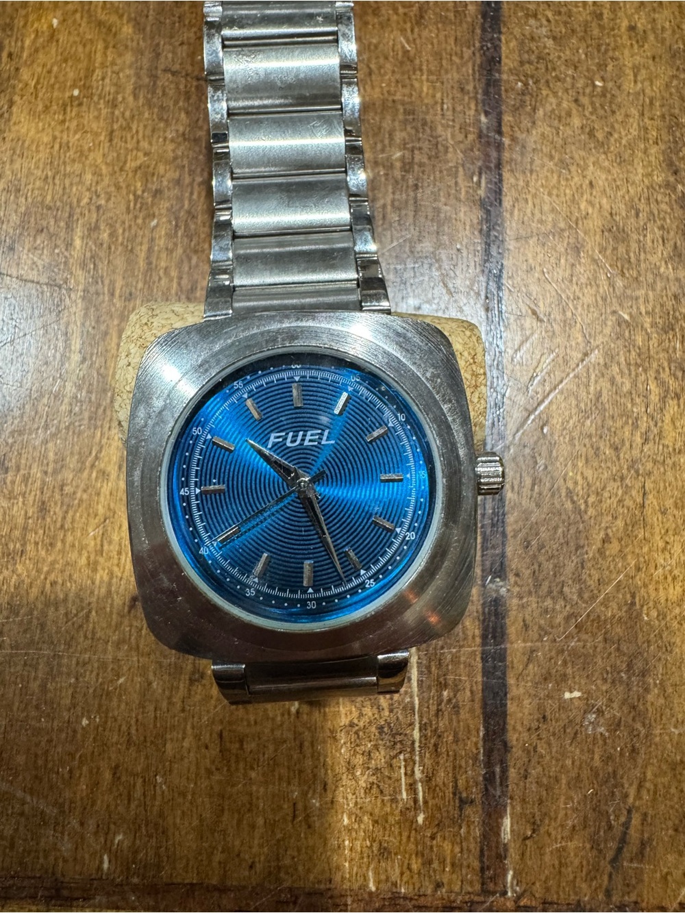 Fuel Men's Stainless Steel Watch with Blue Dial